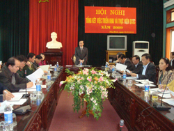 Đ/C Nguyễn Hữu Duyệt, Phó Bí thư Thường trực Tỉnh ủy kết luận hội nghị
