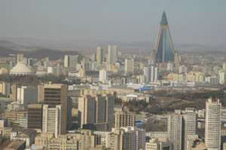 Một góc Thủ đô Bình Nhưỡng của CHDCND 
Triều Tiên.