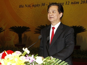 Thủ tướng Nguyễn Tấn Dũng phát biểu kết luận tại hội nghị