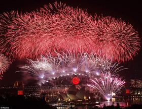 Sydney, Australia là thành phố đầu tiên đón năm mới.