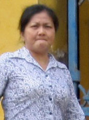 Bị cáo Lê Thị Hương sau phiên xử phúc thẩm.