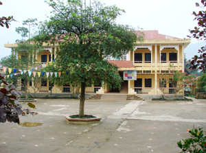 Trường tiểu học Tu Lý ( Đà Bắc) vắng bóng học sinh trong những ngày rét đậm.