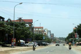 Thị trấn Lương Sơn từng bước đô thị hóa trung tâm thị trấn.