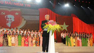 Tổng Bí thư Nguyễn Phú Trọng phát biểu tại Chương trình Dạ hội 