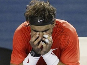 Rafael Nadal thất vọng sau trận đấu