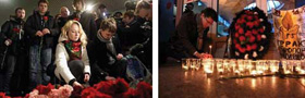 Nhiều hoạt động tưởng niệm các nạn nhân vụ đánh bom ở sân bay Domodedovo diễn ra trên khắp nước Nga.