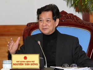 Thủ tướng Nguyễn Tấn Dũng phát biểu kết luận phiên họp. (Ảnh: Đức Tám/TTXVN).