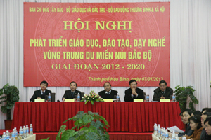 Đồng chí Nguyễn Xuân Phúc, Ủy viên Bộ Chính trị, Phó Thủ trướng Chính phủ, Trưởng Ban chỉ đạo Tây bắc chủ trì hội nghị.