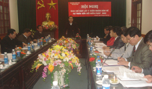 Đồng chí Nguyễn Văn Quang, Phó Bí thư TT Tỉnh ủy,  Chủ tịch HĐND tỉnh phát biểu chỉ đạo hội nghị.