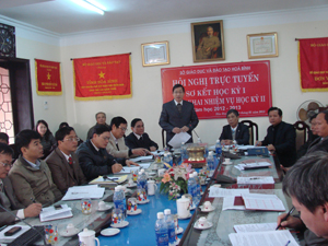Đồng chí Bùi Văn Cửu, Phó Chủ tịch TT UBND tỉnh phát biểu ý kiến chỉ đạo tại hội nghị giao ban trực tuyến của ngành GD&ĐT.
                             
