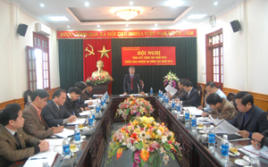 Đồng chí Hoàng Thanh Mịch, Trưởng Ban Tuyên giáo Tỉnh ủy, Trưởng Ban VHXH&DT chủ trì hội nghị.