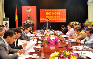 Đồng chí Nguyễn Văn Quang, Phó Bí Thư Tỉnh ủy, Chủ tịch UBND tỉnh kết luận hội nghị.