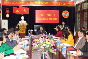 Đồng chí Bùi Văn Khánh, UVTV, Phó Chủ tịch UBND tỉnh phát biểu kết luận Hội nghị.