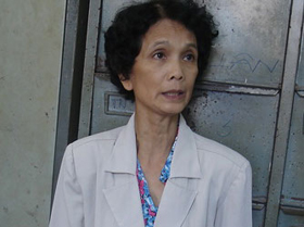 Bà Võ Thị Y tại công an phường Thuận Giao