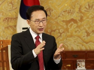 Tổng thống Hàn Quốc Lee Myung-bak.