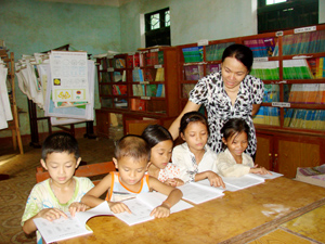 Do làm tốt công tác xã hội hoá giáo dục, xã Quý Hoà (Lạc Sơn) đã làm tốt công tác phổ cập giáo dục tiểu học đúng độ tuổi.