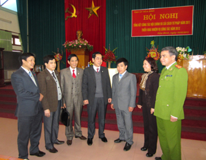 Đồng chí Nguyễn Văn Quang, Phó Bí thư TT Tỉnh ủy, Chủ tịch HĐND tỉnh, Trưởng Ban chỉ đạo CCTP tỉnh và các đại biểu tại hội nghị.