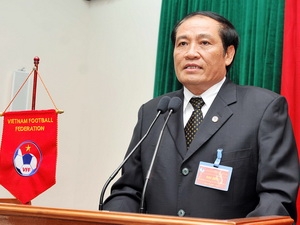 Ông Nguyễn Trọng Hỷ, Chủ tịch liên đoàn bóng đá Việt Nam.