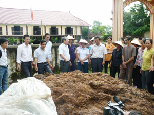 Mô hình ủ rơm, rạ thành phân hữu cơ do Sở KH&CN  tổ chức tại xã Kim Bình (Kim Bôi) giúp người dân tận dụng nguồn phân hữu cơ tại chỗ phục vụ cho sản xuất nông nghiệp.