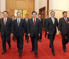 Các nhà lãnh đạo cấp cao Trung Quốc tham dự kỳ họp quốc hội.