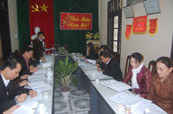 Đoàn giám sát làm việc tại BHXH huyện Kỳ Sơn