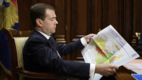 Tổng thống Medvedev đang xem xét giảm múi giờ Nga xuống còn 5.
