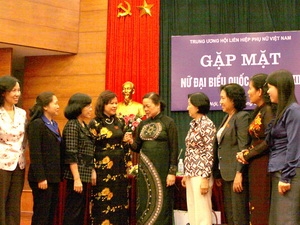 Buổi gặp mặt các nữ đại biểu Quốc hội.