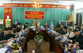 Đồng chí Hoàng Việt Cường, Bí thư Tỉnh ủy, Chủ tịch HĐND tỉnh kết luận buổi làm việc