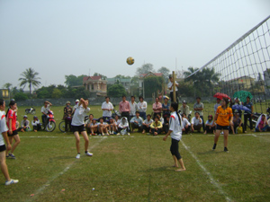 Giải bóng chuyền nữ truyền thống huyện Lương Sơn năm 2011 thu hút được 100% xã, thị trấn tham gia.