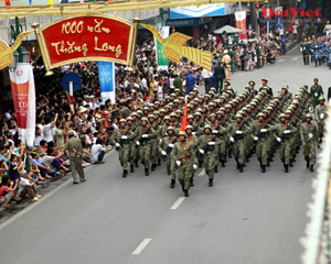 Bộ đội đặc công trong Đại lễ 1.000 Thăng Long - Hà Nội. Ảnh: Tuấn Linh