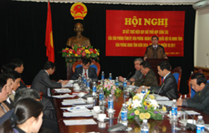 Đồng chí Nguyễn Văn Quang, Phó Bí thư Thường trực Tỉnh ủy phát biểu chỉ đạo hội nghị.