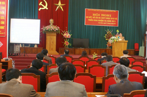 Đồng chí Nguyễn Văn Quang, Phó Bí thư Thường trực Tỉnh ủy phát biểu kết luận hội nghị