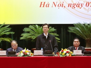 Thủ tướng Nguyễn Tấn Dũng phát biểu chỉ đạo tại Hội nghị. (Ảnh: Doãn Tấn/TTXVN)