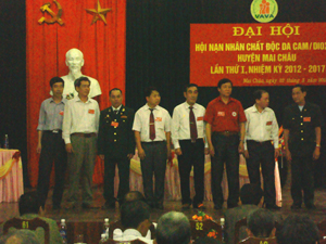 Hội nạn nhân chất độc da cam/dioxin huyện Mai châu khoá I, nhiệm kỳ 2012-2017 ra mắt đại hội.