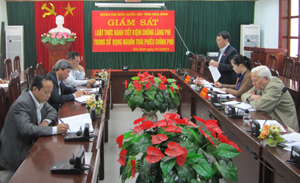 Đồng chí Nguyễn Tiến Sinh, Phó Trưởng Đoàn ĐBQH chủ trì buổi giám sát tại sở KH&ĐT.
