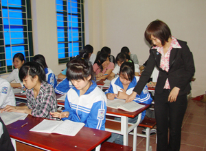 Một giờ lên lớp ở trường THPT Nguyễn Trãi (huyện Lương Sơn).