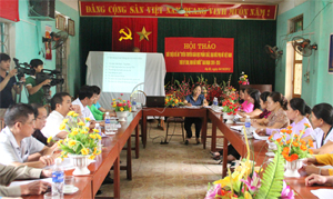 Hội LHPN huyện phối hợp với Hội LHPN tỉnh tổ chức tọa đàm triển khai nội dung, kế hoạch Đề án tại xã Hạ Bì.