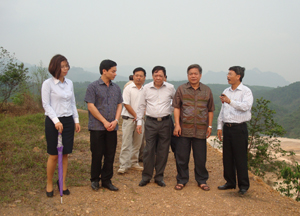 Đồng chí Hoàng Việt Cường, Bí thư Tỉnh ủy kiểm tra tiến độ thực hiện dự án Lạc Hồng Viên.