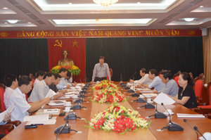 Đồng chí Trần Đăng Ninh, Phó Bí thư TT Tỉnh ủy phát biểu chỉ đạo tại hội nghị.