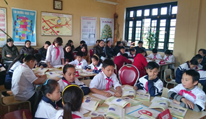 Một tiết học tại lớp học VNEN ở trường THCS Thống Nhất.