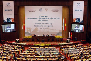 Lễ khai mạc Đại hội đồng Liên minh Nghị viện Thế giới lần thứ 132 (IPU-132).
Ảnh: TTXVN
 
