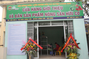 Cửa hàng giới thiệu và bán sản phẩm nông sản hữu cơ nhằm phục vụ nhu cầu người dân trên địa bàn huyện Lương Sơn và địa bàn lân cận 

