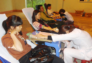 Trong đợt I năm 2016, huyện Lạc Sơn đã vận động thu được 441 đơn vị máu.