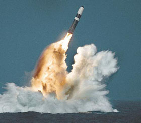 Tên lửa đạn đạo Trident của Mỹ.
