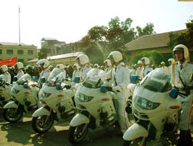 Lực lượng Cảnh sát dẫn đoàn sẵn sàng cho Hội nghị ASEAN 16.