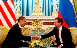 Tổng thống Dmitry Medvedev và tổng thống Barack Obama