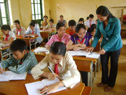 Công tác nâng cao chất lượng giáo dục được nhà trường quan tâm.