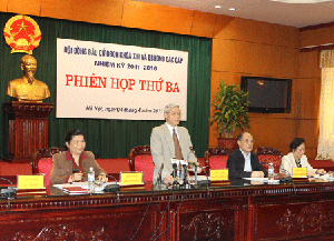 Tổng Bí thư, Chủ tịch Quốc hội Nguyễn Phú Trọng phát biểu tại phiên họp (Ảnh: TTXVN).
