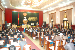 Toàn cảnh kỳ họp thứ 22 HĐND tỉnh khóa XIV.
