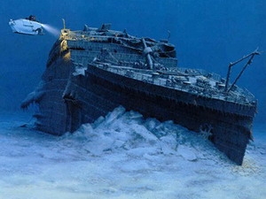 Một phần xác con tàu Titanic dưới đáy biển. (Nguồn: Internet)